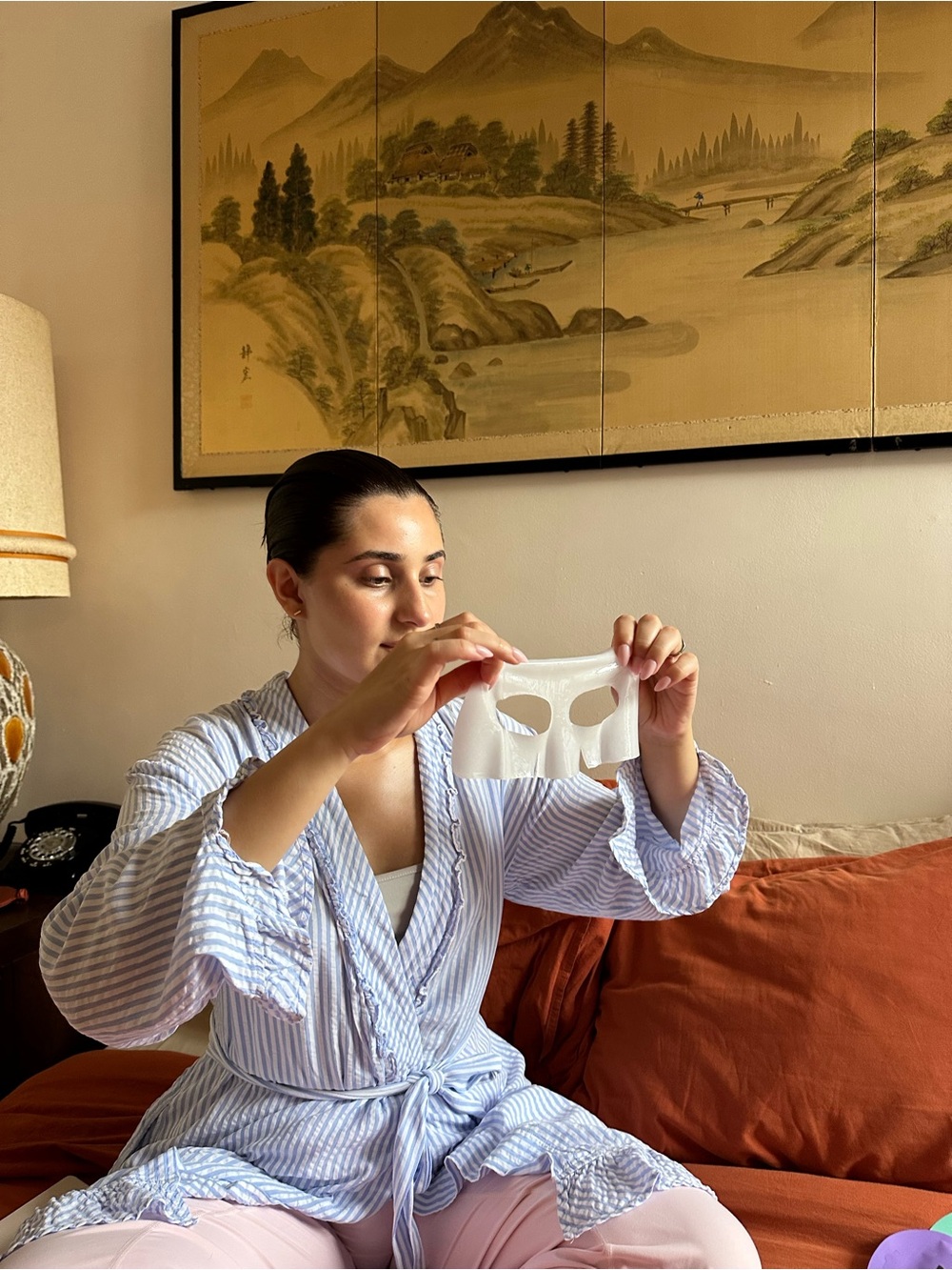Cotton Striped Women's Robe